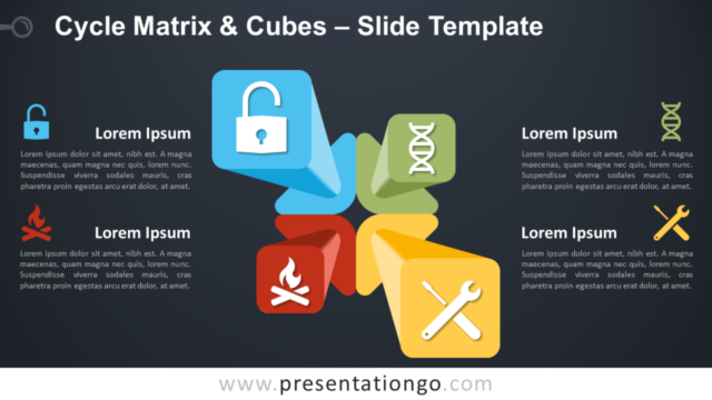 Matriz de Ciclos Y Cubos Gratis Para PowerPoint Y Google Slides