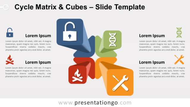 Matriz de Ciclos Y Cubos Gratis Para PowerPoint Y Google Slides