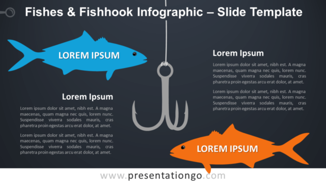 Infografía de Peces y Anzuelo Gratis Para PowerPoint Y Google Slides