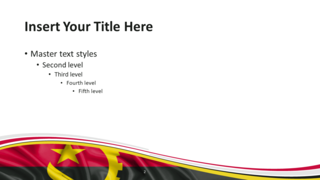 Bandera de Angola Gratis Para PowerPoint Y Google Slides - Diapositiva de Título Y Contenido
