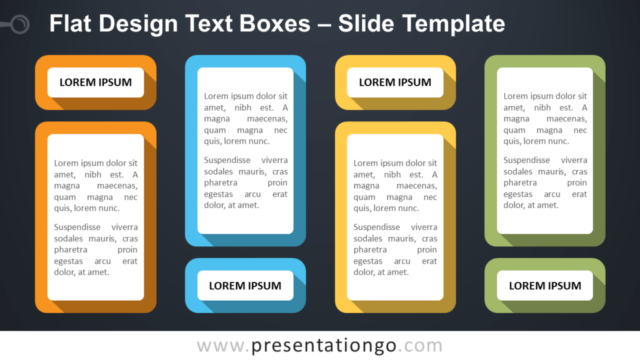 Cuadros de Texto de Diseño Plano Gratis Para PowerPoint Y Google Slides