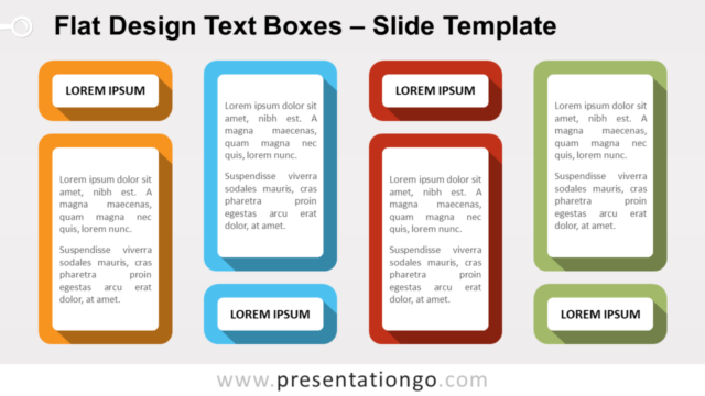 Cuadros de Texto de Diseño Plano Gratis Para PowerPoint Y Google Slides