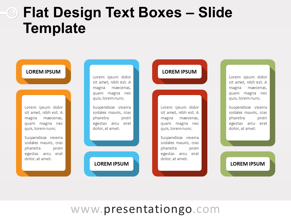 Cuadros de Texto de Diseño Plano Gratis Para PowerPoint Y Google Slides