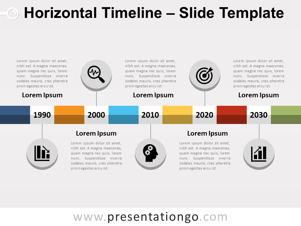 Línea de Tiempo Horizontal Gratis Para PowerPoint Y Google Slides