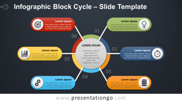 Ciclo de Bloques infográfico Gratis Para PowerPoint Y Google Slides