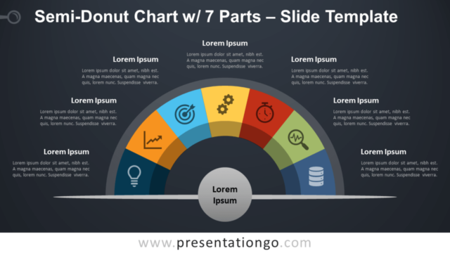 Gráfico Gratis de Medio Donut de 7 Partes Para PowerPoint Y Google Slides