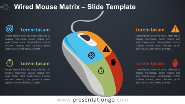 Diagrama Gratis de Matriz de Ratón Con Cable Para PowerPoint Y Google Slides