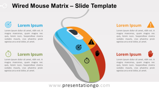 Diagrama Gratis de Matriz de Ratón Con Cable Para PowerPoint Y Google Slides