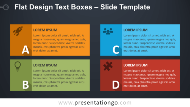 Cuadros de Texto de Diseño Plano Gratis Para PowerPoint Y Google Slides