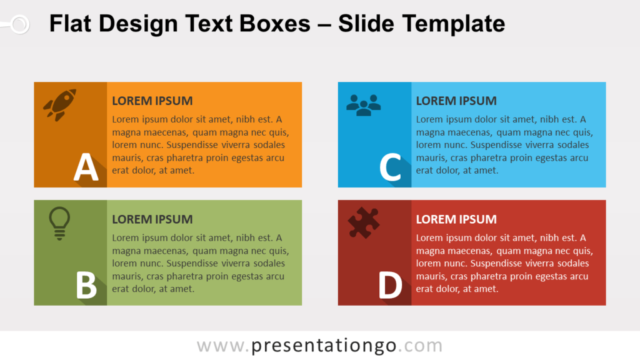 Cuadros de Texto de Diseño Plano Gratis Para PowerPoint Y Google Slides