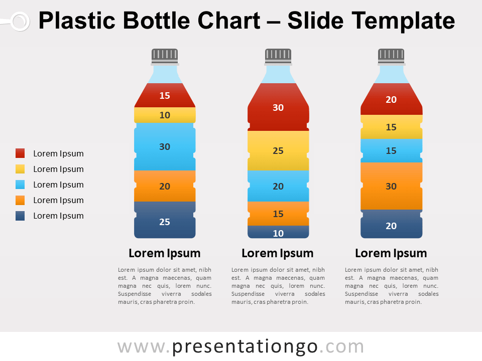 Gráfico Gratis de Botellas Para PowerPoint