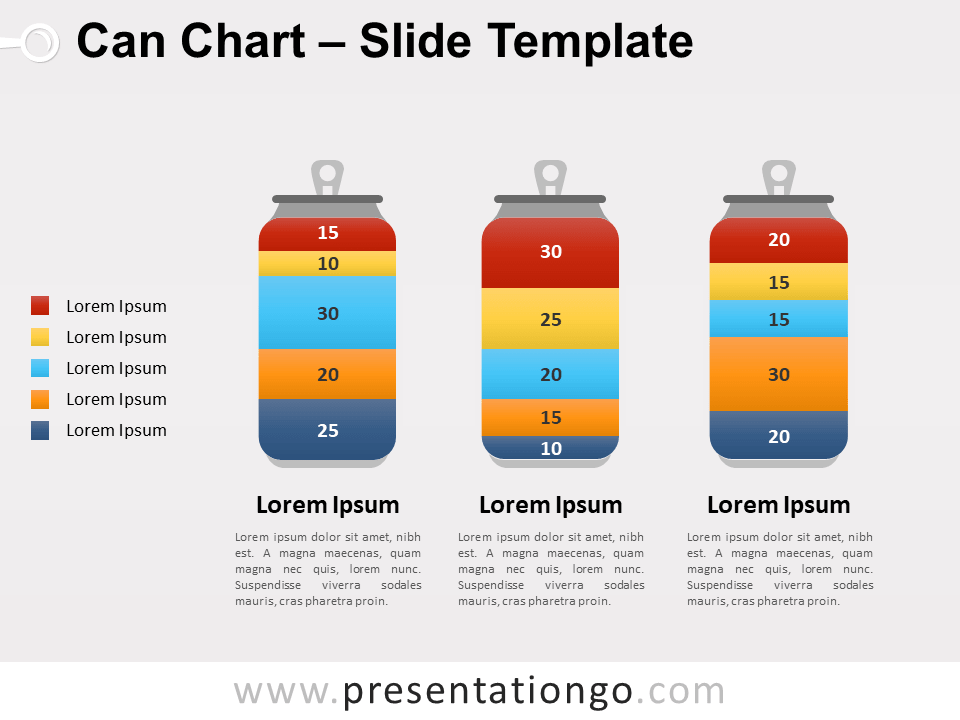 Gráfico Gratis de Latas Para PowerPoint