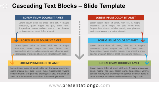 Bloques de Texto en Cascada Gratis Para PowerPoint Y Google Slides