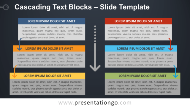 Bloques de Texto en Cascada Gratis Para PowerPoint Y Google Slides
