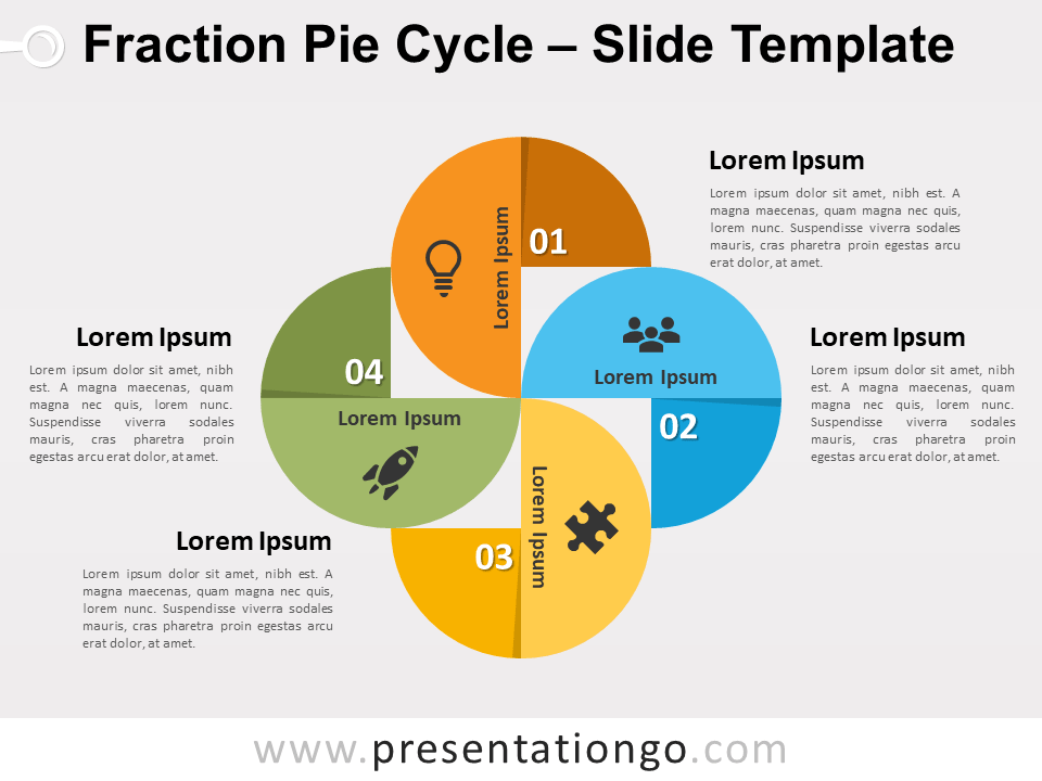 Gráfico de Fracciones en Ciclo Gratis Para PowerPoint Y Google Slides