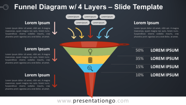 Diagrama de Embudo Con 4 Capas Gratis Para PowerPoint Y Google Slides