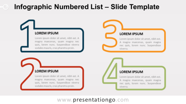 Infografía de Lista Numerada Gratis Para PowerPoint Y Google Slides