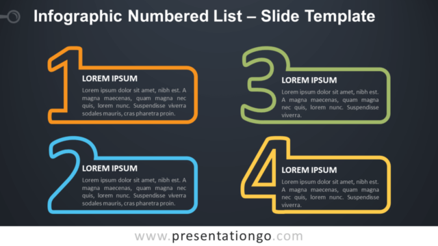 Infografía de Lista Numerada Gratis Para PowerPoint Y Google Slides