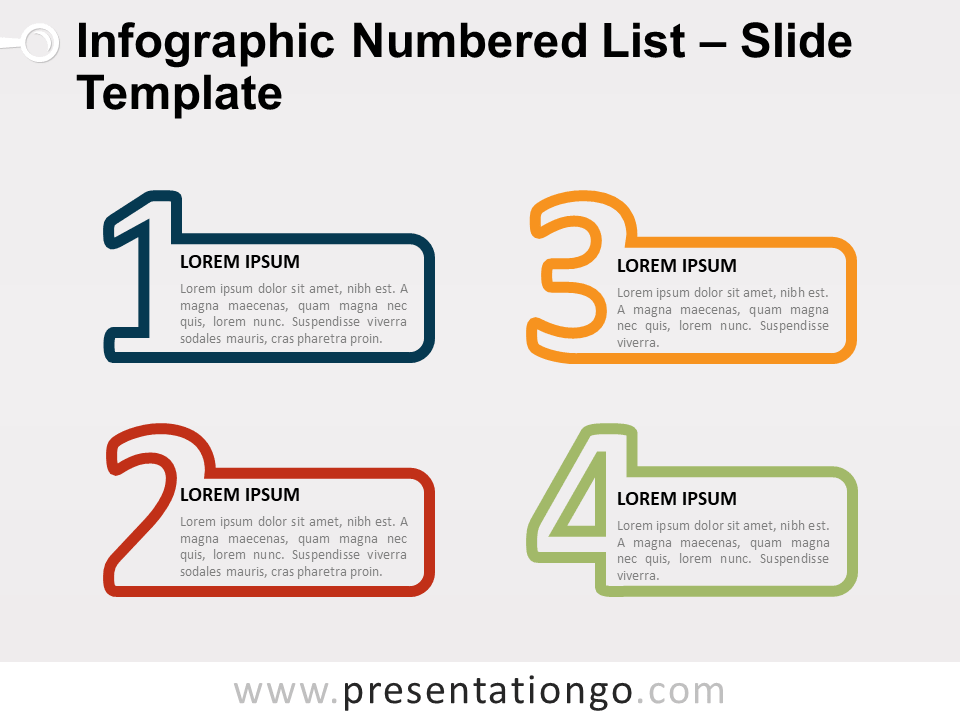 Infografía de Lista Numerada Gratis Para PowerPoint Y Google Slides