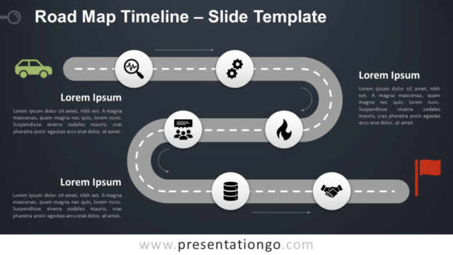 Línea de Tiempo de Mapa de Ruta Gratis Para PowerPoint Y Google Slides