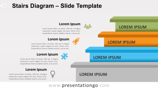 Diagrama Gratis de Escaleras Para PowerPoint Y Google Slides