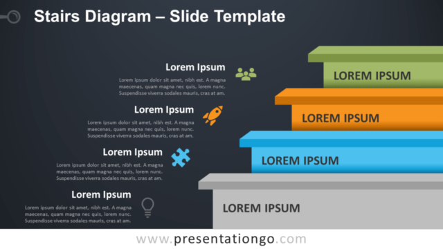 Diagrama Gratis de Escaleras Para PowerPoint Y Google Slides
