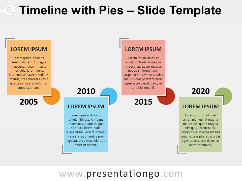 Línea de Tiempo Con Pasteles Gratis Para PowerPoint Y Google Slides