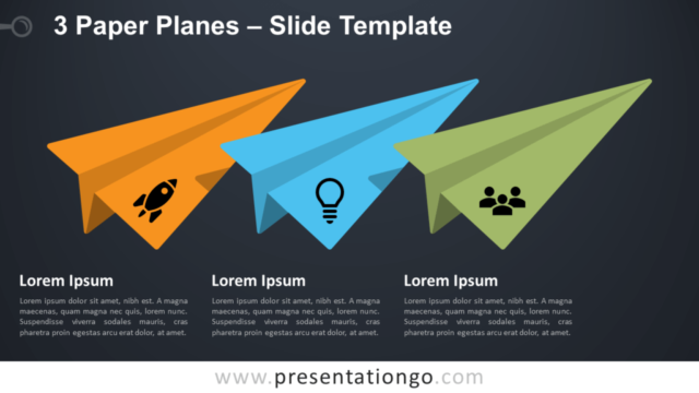 3 Aviones de Papel Gratis Para PowerPoint Y Google Slides