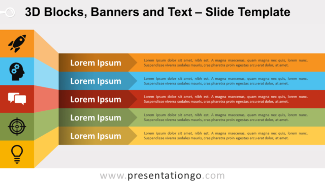 Bloques 3D, Banners Y Texto Gratis Para PowerPoint Y Google Slides