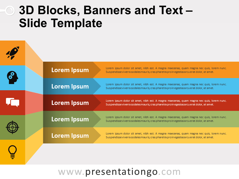 Bloques 3D, Banners Y Texto Gratis Para PowerPoint Y Google Slides