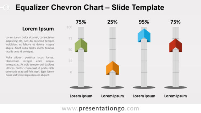 Gráfico Gratis de Chevron de Ecualizador Para PowerPoint Y Google Slides