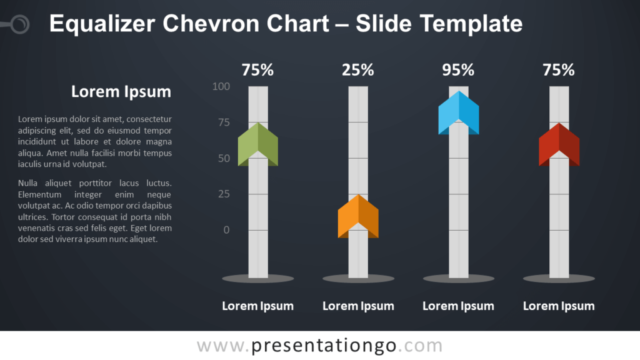 Gráfico Gratis de Chevron de Ecualizador Para PowerPoint Y Google Slides