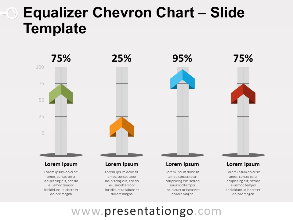Gráfico Gratis de Chevron de Ecualizador Para PowerPoint Y Google Slides