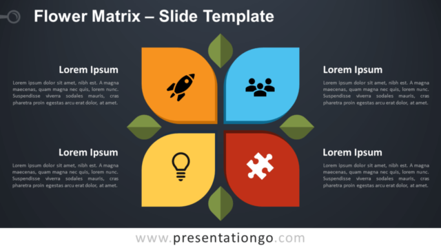 Matriz de Flor Gratis Para PowerPoint Y Google Slides