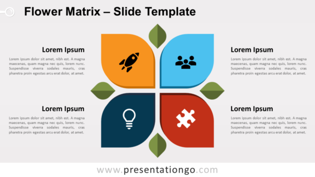 Matriz de Flor Gratis Para PowerPoint Y Google Slides