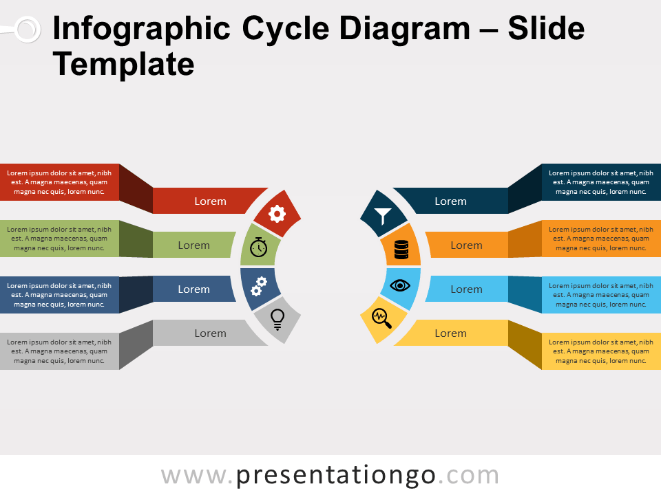 Diagrama Gratis de Ciclo Infográfico Para PowerPoint Y Google Slides