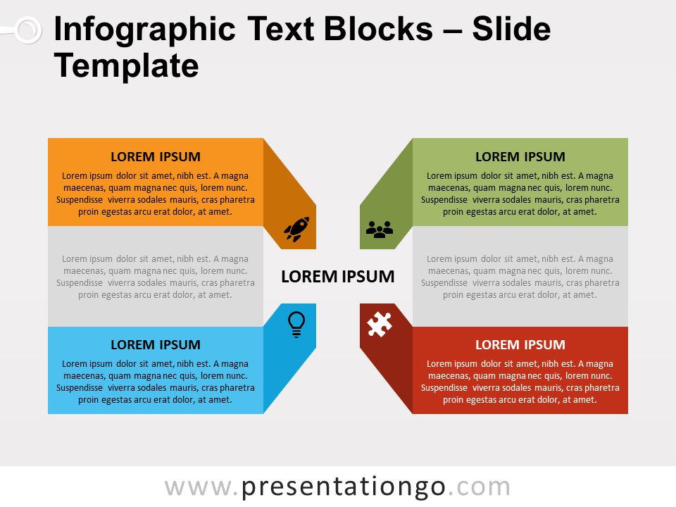 Bloques de Texto Infográficos Gratis Para PowerPoint Y Google Slides