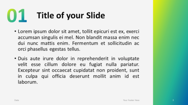 Plantilla Gratis de Degradado Verde Moderno Para PowerPoint Y Google Slides - Diapositiva de Título Y Contenido