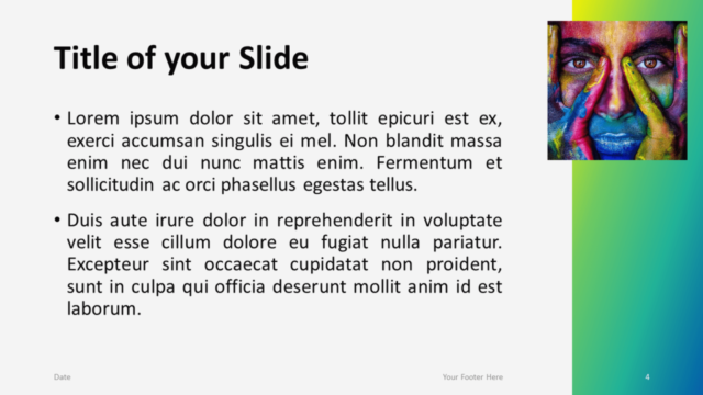 Plantilla Gratis de Degradado Verde Moderno Para PowerPoint Y Google Slides - Diapositiva de Título Y Contenido