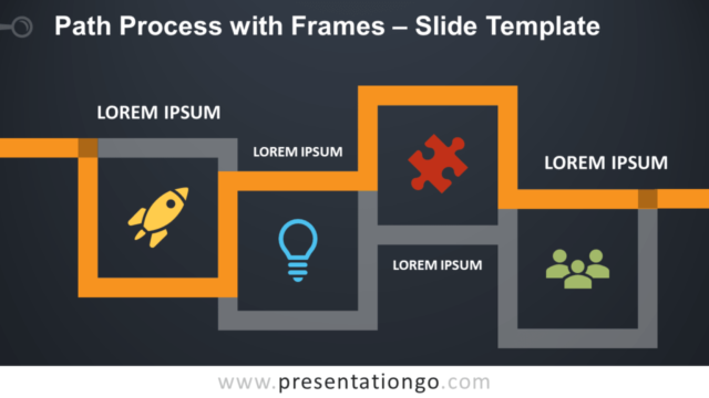 Proceso de Camino con Marcos Gratis Para PowerPoint Y Google Slides