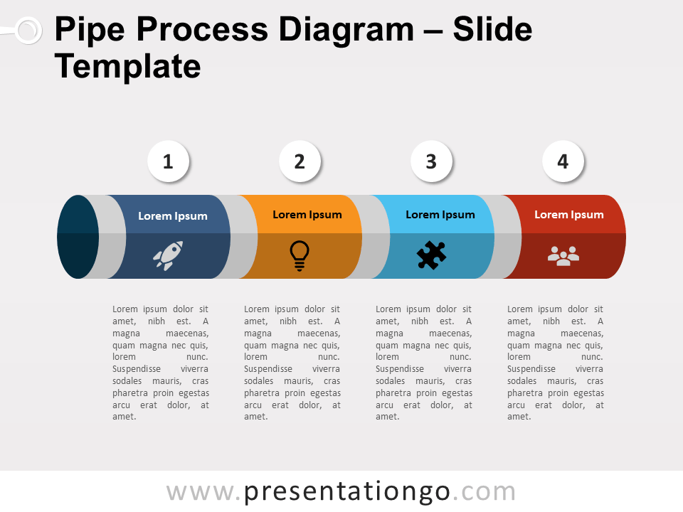 Proceso de Tuberías Gratis Para PowerPoint y Google Slides