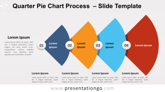 Proceso de Cuarto de Círculo Con Gráfico Gratis Para PowerPoint Y Google Slides