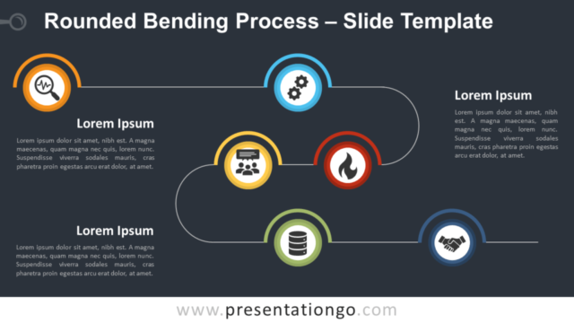 Proceso Curvo Con Bordes Redondeados Gratis Para PowerPoint Y Google Slides