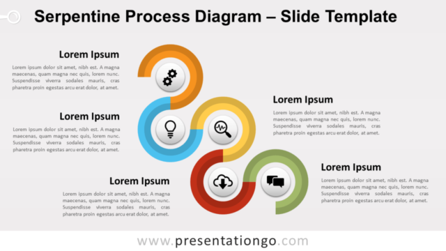 Proceso Serpenteante Diagrama Gratis Para PowerPoint Y Google Slides