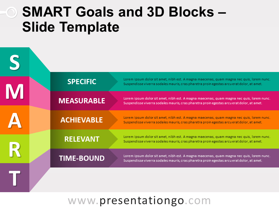 SMART Objetivos Y Bloques 3D Gratis para PowerPoint Y Google Slides