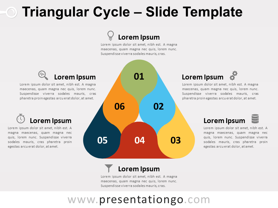 Ciclo Triangular Gratis Para PowerPoint Y Google Slides