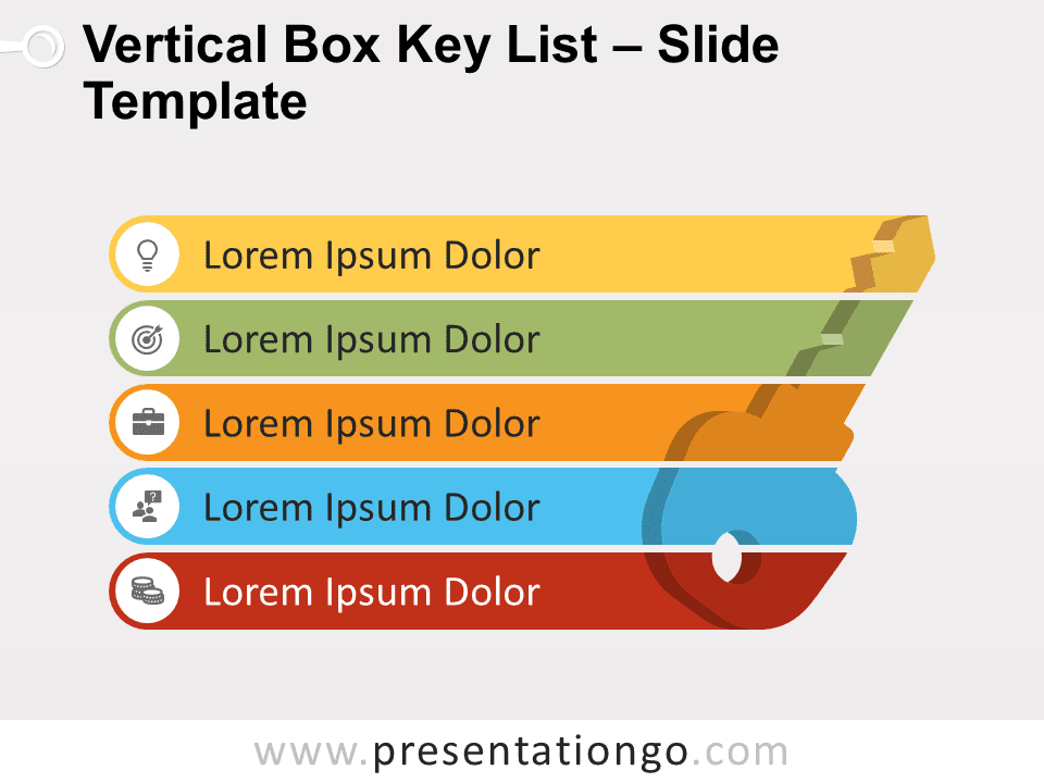 Lista Vertical de Llave Gratis Para PowerPoint Y Google Slides