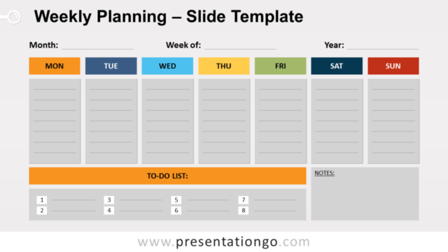 Planificación Semanal Gratis Para PowerPoint Y Google Slides