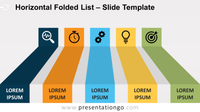 Lista Horizontal Plegada Gratis Para PowerPoint Y Google Slides
