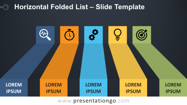 Lista Horizontal Plegada Gratis Para PowerPoint Y Google Slides
